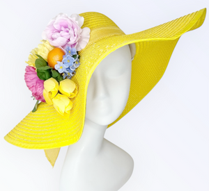 Lemonade Hat and Brooch Set