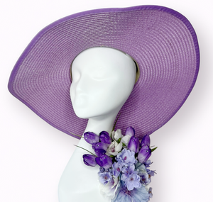 Lavender Haze Hat and Brooch Set