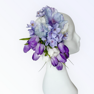Lavender Haze Hat and Brooch Set