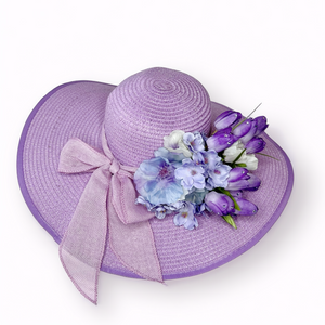 Lavender Haze Hat and Brooch Set