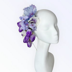 Lavender Haze Hat and Brooch Set