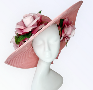 Elaine's Pink Hat and Brooch set