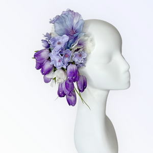 Lavender Haze Hat and Brooch Set