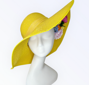 Lemonade Hat and Brooch Set